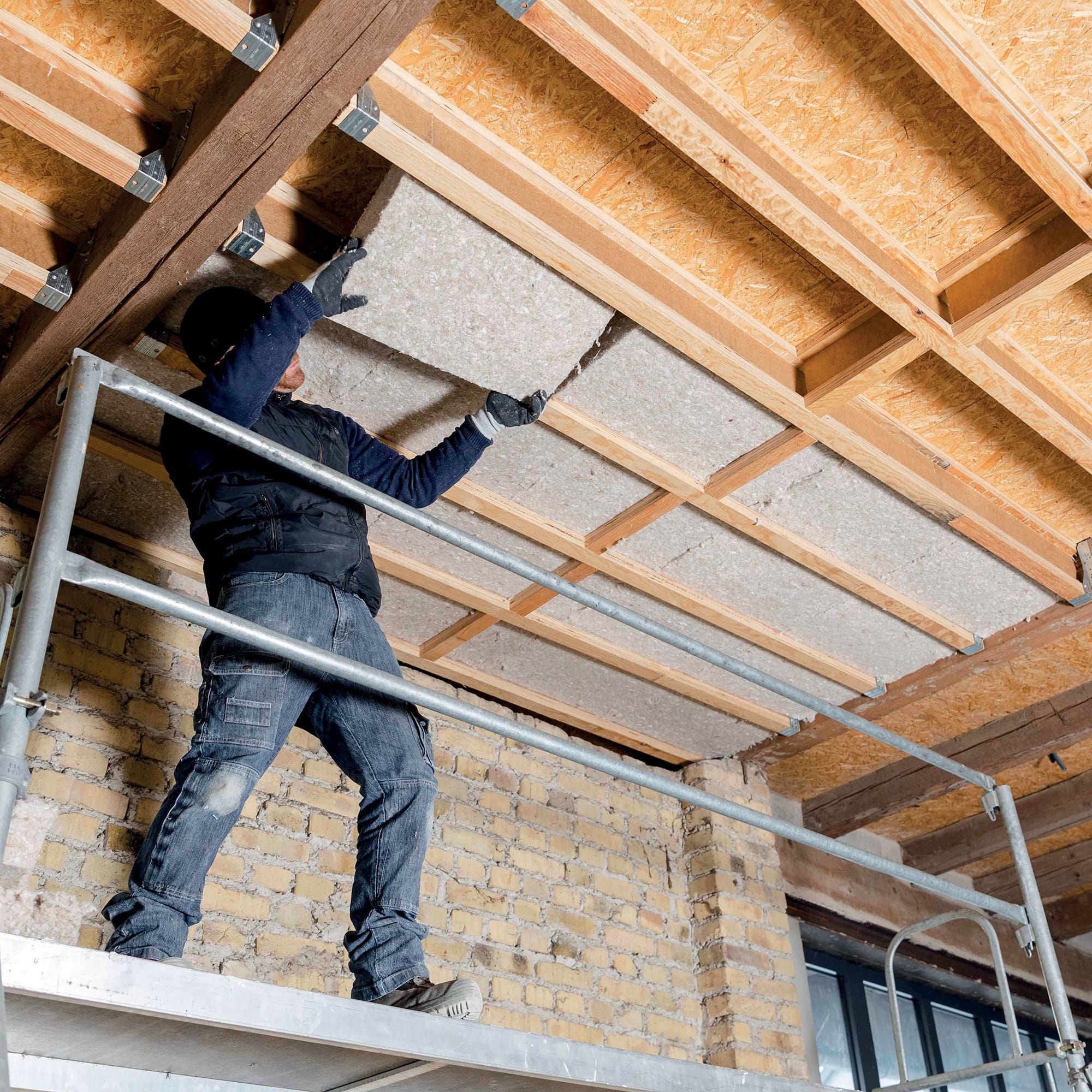 Mise en place entre chevrons